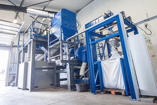 Catalytic converters being processed at RKR Recycling